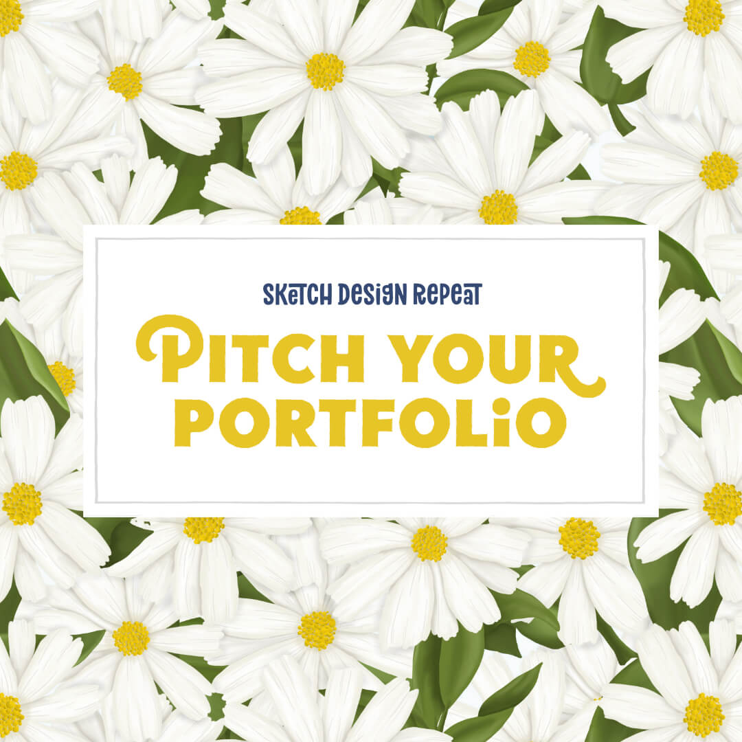 Pitch your portfolio, a course for surface pattern designer by shanon mcnab from sketch design repeat, to learn pitching your portfolia as a surface designer