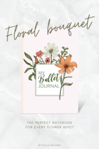 Bullet journal floral bouquet Ellila Designs