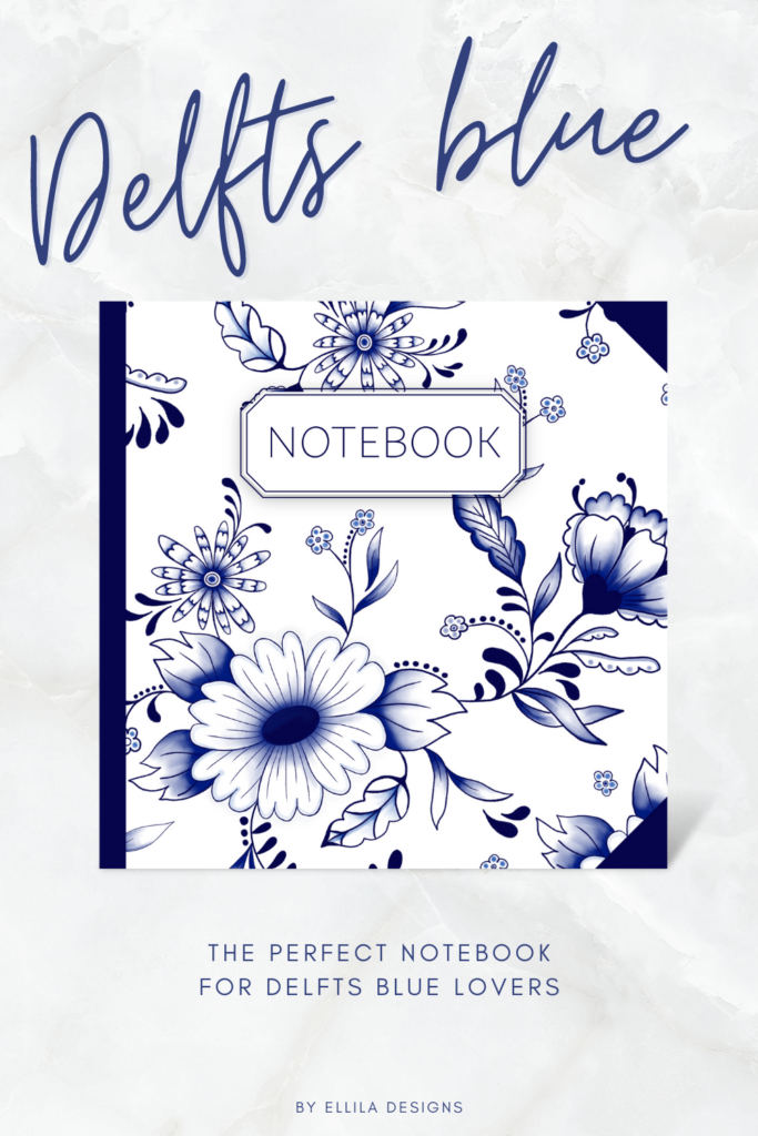 Delfts blue notebook Ellila Designs