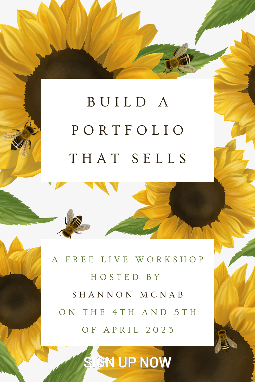 advertising a free live workshop hosted by shannon mcnab, a well known surface pattern designer